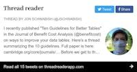 Thread by @jschwabish: I recently published "Ten Guidelines for Better Tables" in the Journal of Benefit Cost Analysis (@benefitcost) on ways to improve your data…