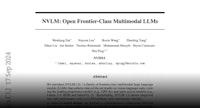 Paper page - NVLM: Open Frontier-Class Multimodal LLMs