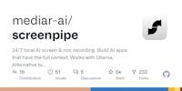 GitHub - mediar-ai/screenpipe: 24/7 local AI screen & mic recording. Build AI apps that have the full context. Works with Ollama. Alternative to Rewind.ai. Open. Secure. You own your data. Rust.