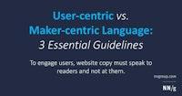 Writing to Attract Readers: User-centric vs. Maker-centric Language