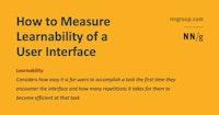 How to Measure Learnability of a User Interface