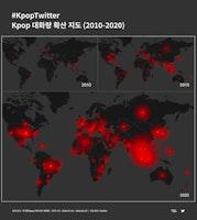 트위터, 'K팝 세계지도' 발표...역시나 BTS가 휩쓸었다