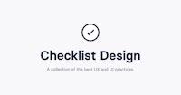 Checklist Design - best UI elements for the best UX practices