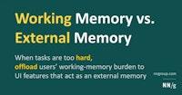 Working Memory and External Memory