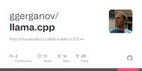 GitHub - ggerganov/llama.cpp: Port of Facebook's LLaMA model in C/C++
